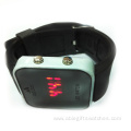 LED light silicone mirror watches